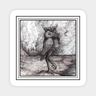 Owl King - Medieval style Magnet