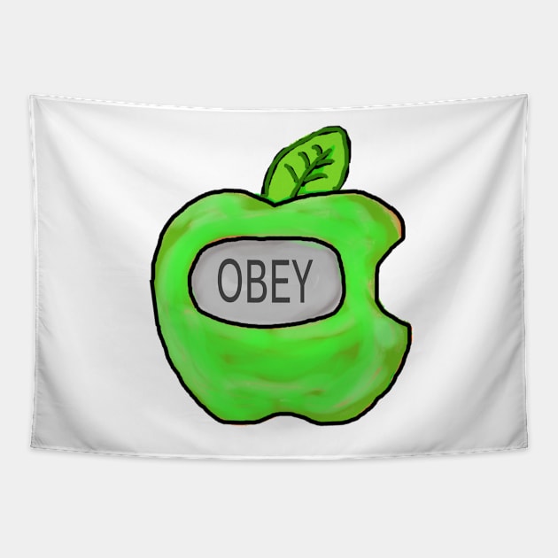 Green Apple Fruit Impostor Tapestry by PlanetMonkey