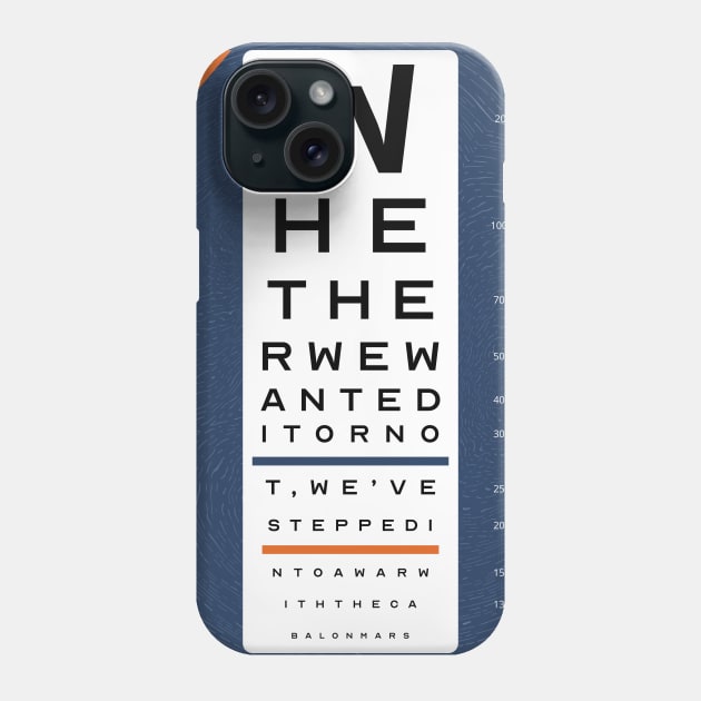 Whether we wanted it or not eye test Phone Case by Nlelith