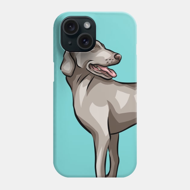 Cute Weimaraner Dog Phone Case by Shirin Illustration