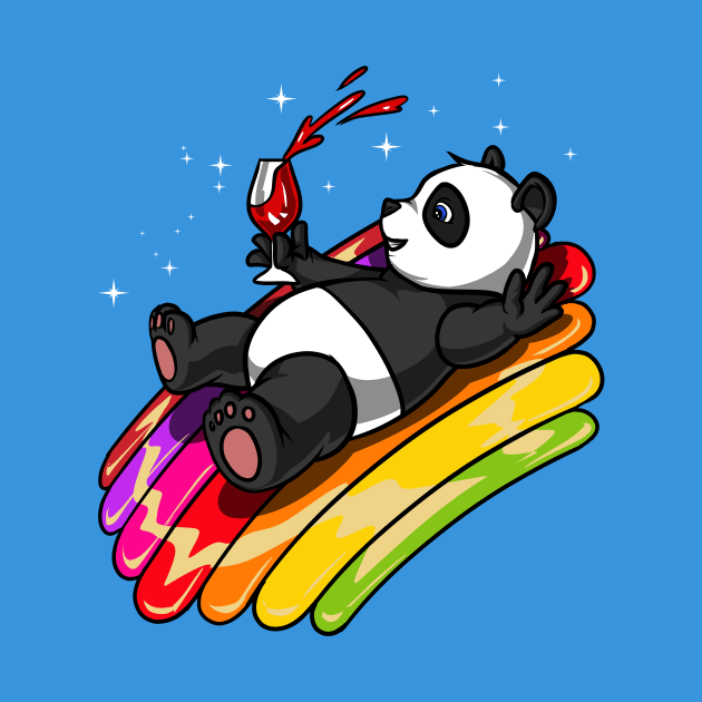 Panda Bear Wine Party by underheaven