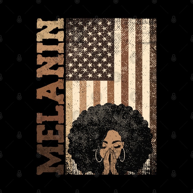 Melanin African American Flag by Etopix