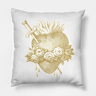 Immaculate Heart of Mary (Gold) Pillow