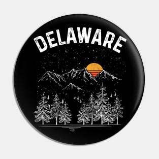 Vintage Retro Delaware State Pin