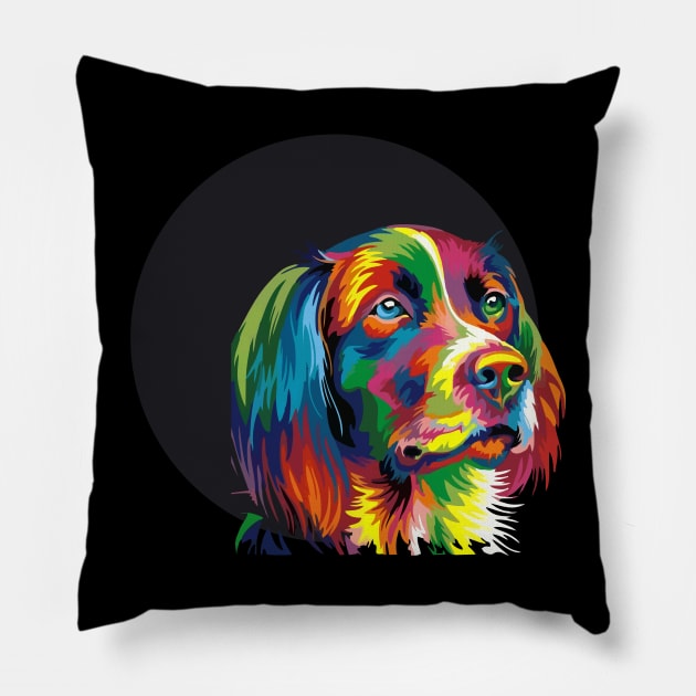 artisticcolorfuldog Pillow by kurniamarga.artisticcolorful