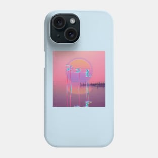 Retrowave sunset aesthetic Phone Case