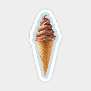 Soft Serve Icecream Chocolate Cone Magnet