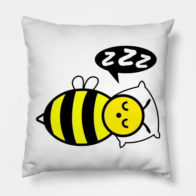 Slumber Sleepy Bee Pillow by ChrisWilson