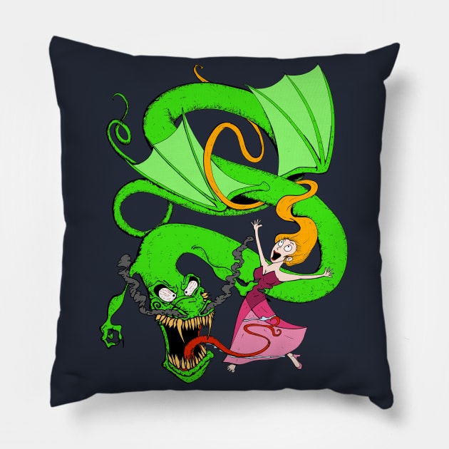 Crazy Dragon Pillow by Ferrell