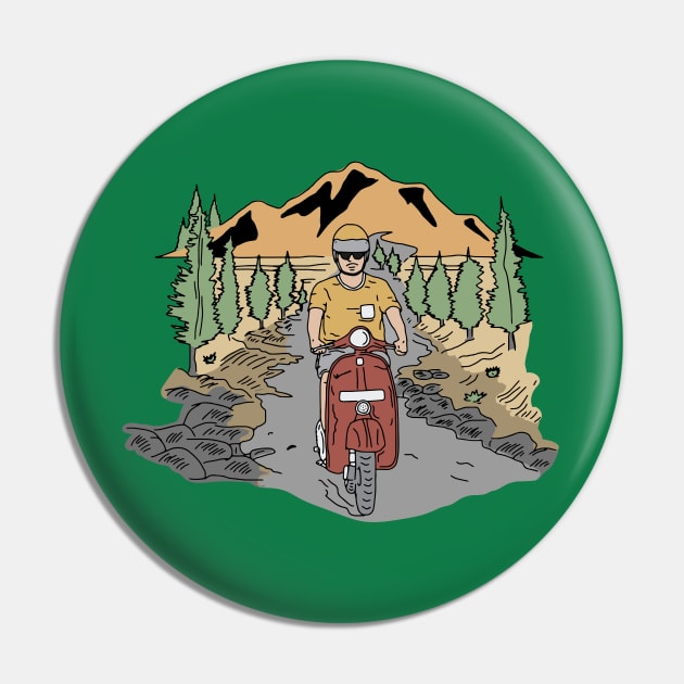 Vintage Scooter Pin by kalemstudio