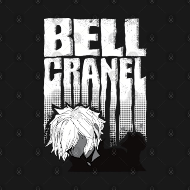 Bell Cranel Minimalist with Cool White Typography from Danmachi Anime by Animangapoi