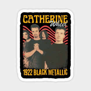 Catherine Wheel Vintage 1992 // 1922 Black Metallic Original Fan Design Artwork Magnet