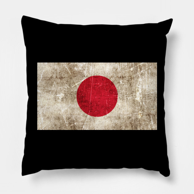 Vintage Aged and Scratched Japanese Flag