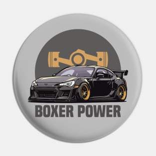 Subaru BRZ Car Art - Modified Boxer Engine JDM Sports Car Pin