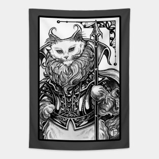 Brave Cat Warrior Tapestry