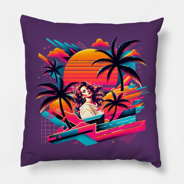 Lana Del Rey - Sunset Heist Pillow by Tiger Mountain Design Co.