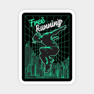 Parkour Freerunner Retro Themed Gift Magnet