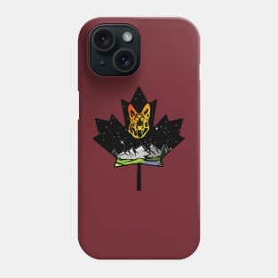 Canadian Maple Leaf German Shepherd - Yellow/Orange Phone Case