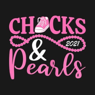 Chucks and Pearls Womens Girls T-Shirt