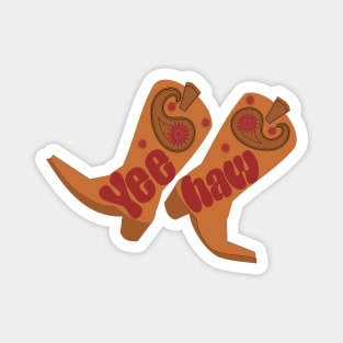 Yeehaw Line Dancing Cowboy Boots Magnet