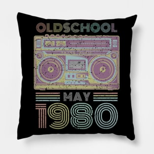 40th Birthday Gift May 1980 Forty Years Old Pillow