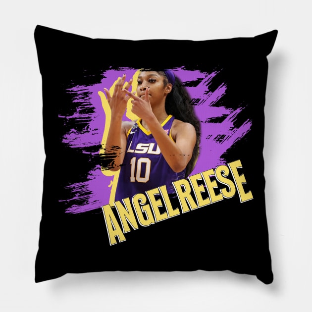 angel reese Pillow by Bread Barcc