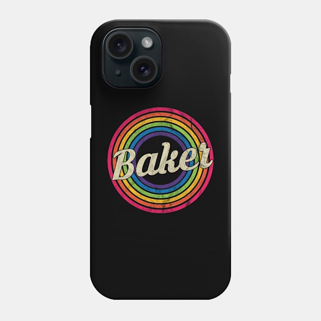 Baker - Retro Rainbow Faded-Style Phone Case by MaydenArt