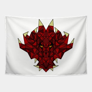 Red Dragon - Geometric Abstract Tapestry