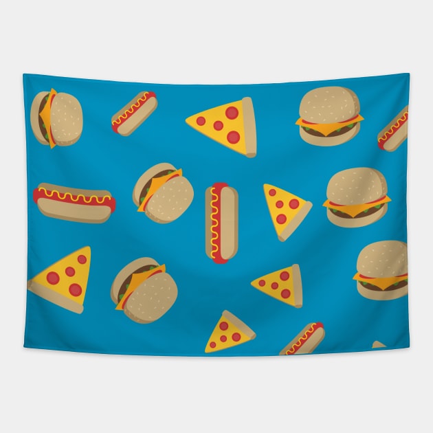 Fast food pattern Tapestry by burropatterns