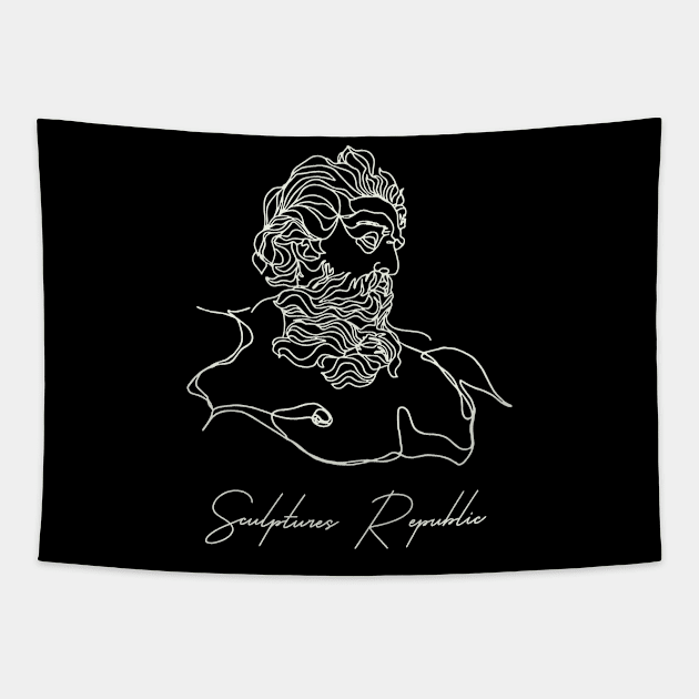 Zeus Lin-art design Tapestry by Sculptures Republic 