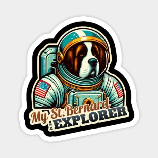 Astronaut St. Bernard Magnet