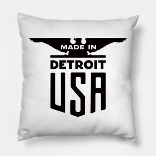 Made in Detroit retro logo Pillow