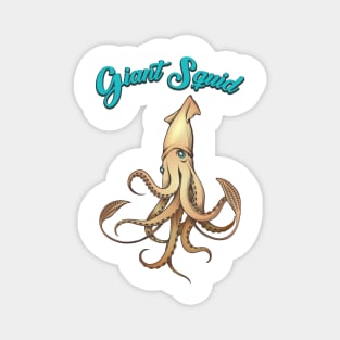 Giant Squid Anatomy Illustration Magnet