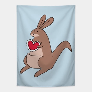 Valentine Heart Kangaroo Tapestry