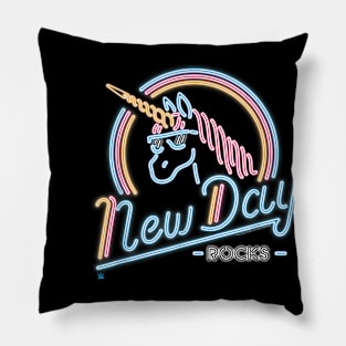 The New Day Neon Unicorn Pillow