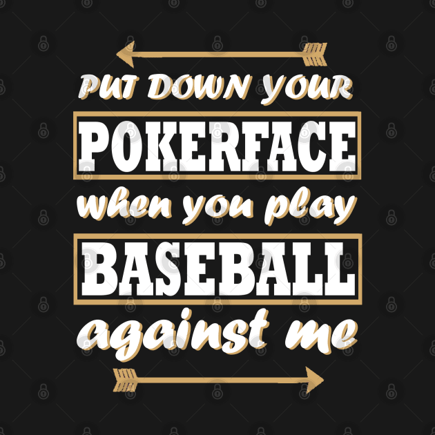 Baseball Pokerface Baseman Base Runner Funny by FindYourFavouriteDesign