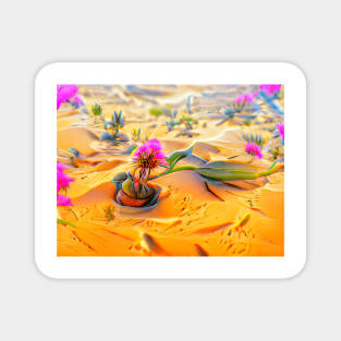 Flowers in Desert Art Magnet