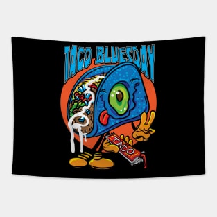 Taco Bluesday Blue Corn Taco Tapestry