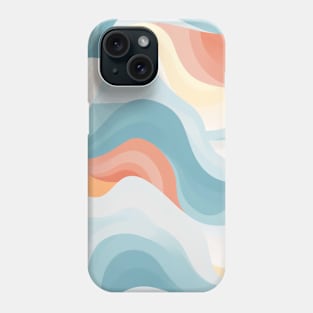 Pastel Ripples: Modern Abstract Waves Unleashed Phone Case