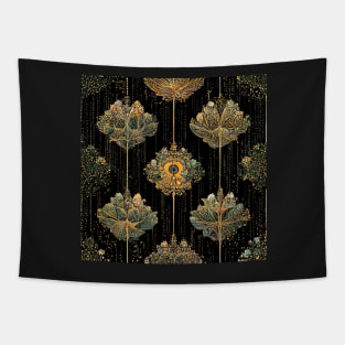 Art Deco design - peacock noir IV Tapestry