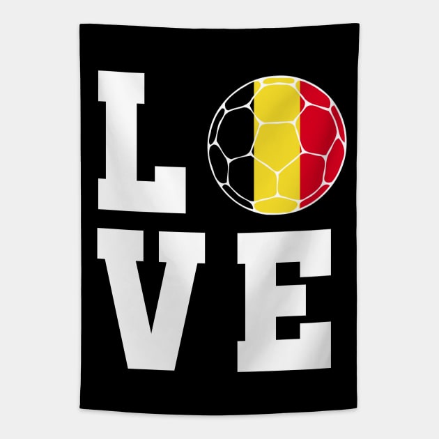 Belgium Football Tapestry by footballomatic