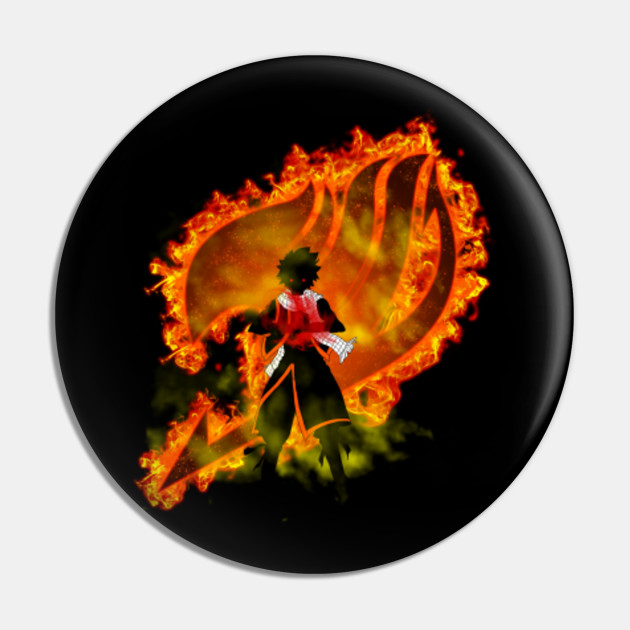 Fairy Tail On Fire Fairy Tail Pin Teepublic Uk