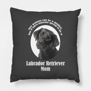 Black Lab Mom Pillow