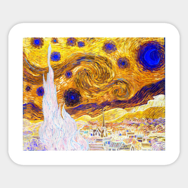 Modern Abstract Vincent Van Gogh Iconic Starry Night Vincent Van