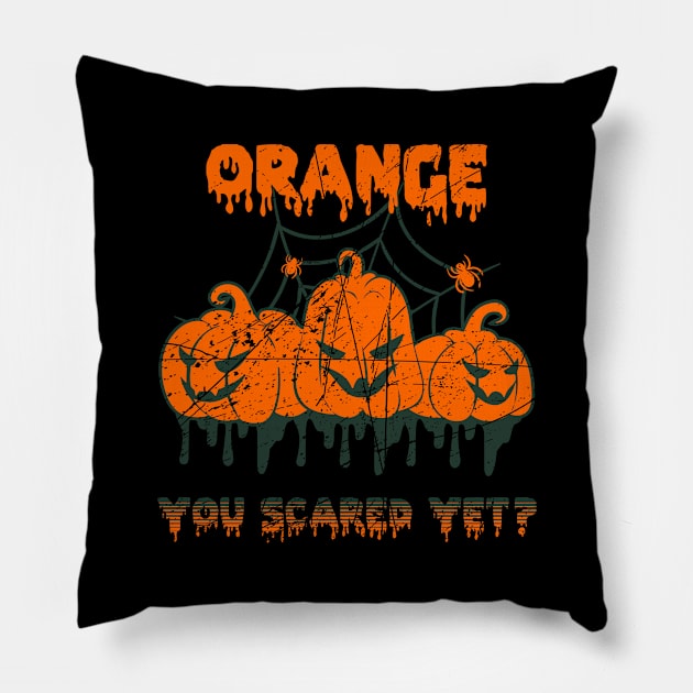 orange, you scared yet? Pillow by bimario