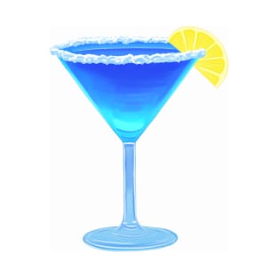 blue martini cocktail T-Shirt