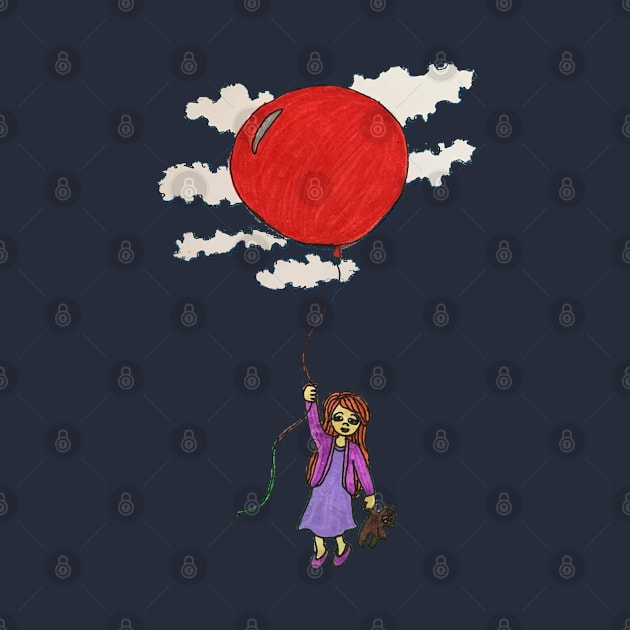 Girl With Red Balloon, “I’ll FlyAway” by LuvbuzzArt