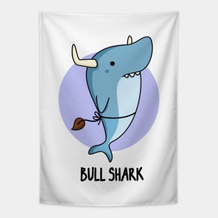 Bull Shark Funny Animal Pun Tapestry