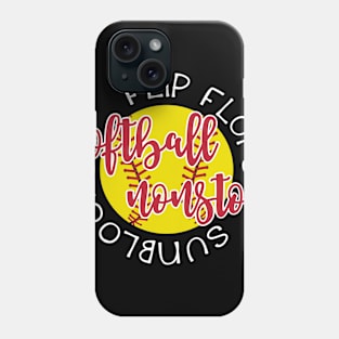 Flip Flops Sunblock Softball Nonstop Phone Case