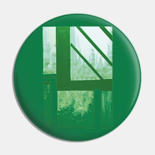 Green Summer Cityscape Pin